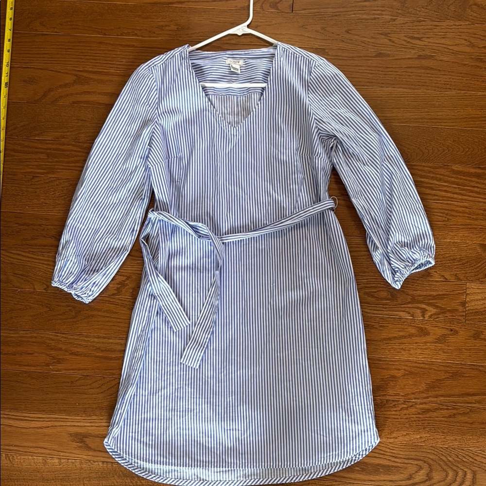 J Crew Striped Blue Dress